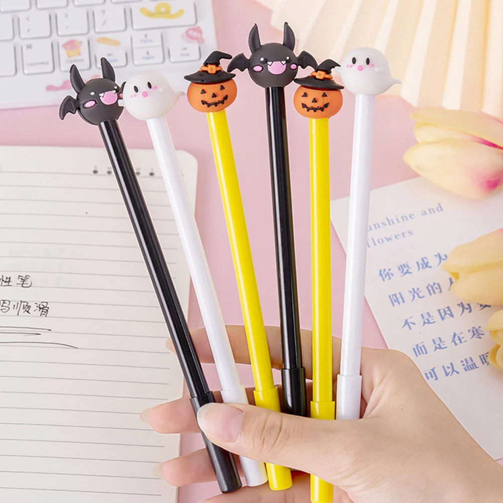 

18 Pcs Halloween Toys Pen Gel Ink Pens Decorate Pumpkin Portable Signature Office Writing Child