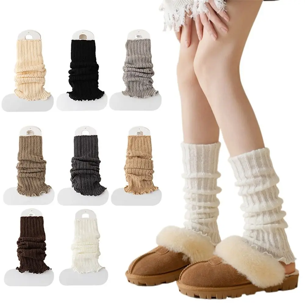 Damen Beinlinge japanische Lolita lange Socken Wolle gestrickt Fuß abdeckung Arm wärmer Herbst Winter Häkeln Haufen Socken Stiefel Manschetten