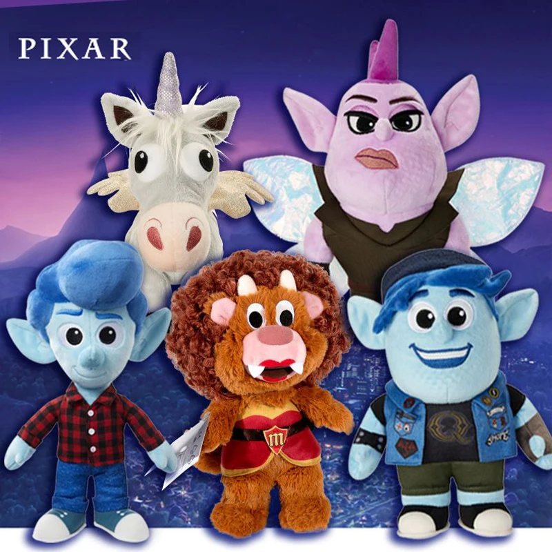 

Disney Pixar Onward Plush Toys Unicorn Ian Lightfoot Barley Lightfoot Manticore Mascot Soft Plush Doll Children's Day Gifts