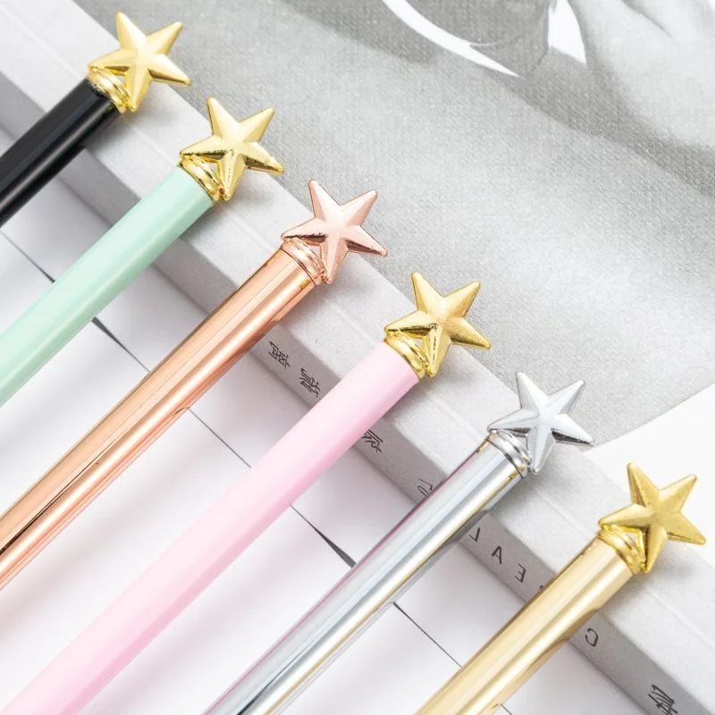 Ellen Brook 1 PCS Stationery School Supplies Creative Star Multicolor Ballpoint Pen Business Metal Office Pens