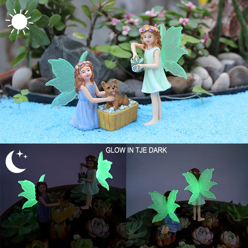 

Creative Flower Fairy Resin Decoration Flower Fairy Baths Dogs Garden Micro Landscape Flower Pot Decoration