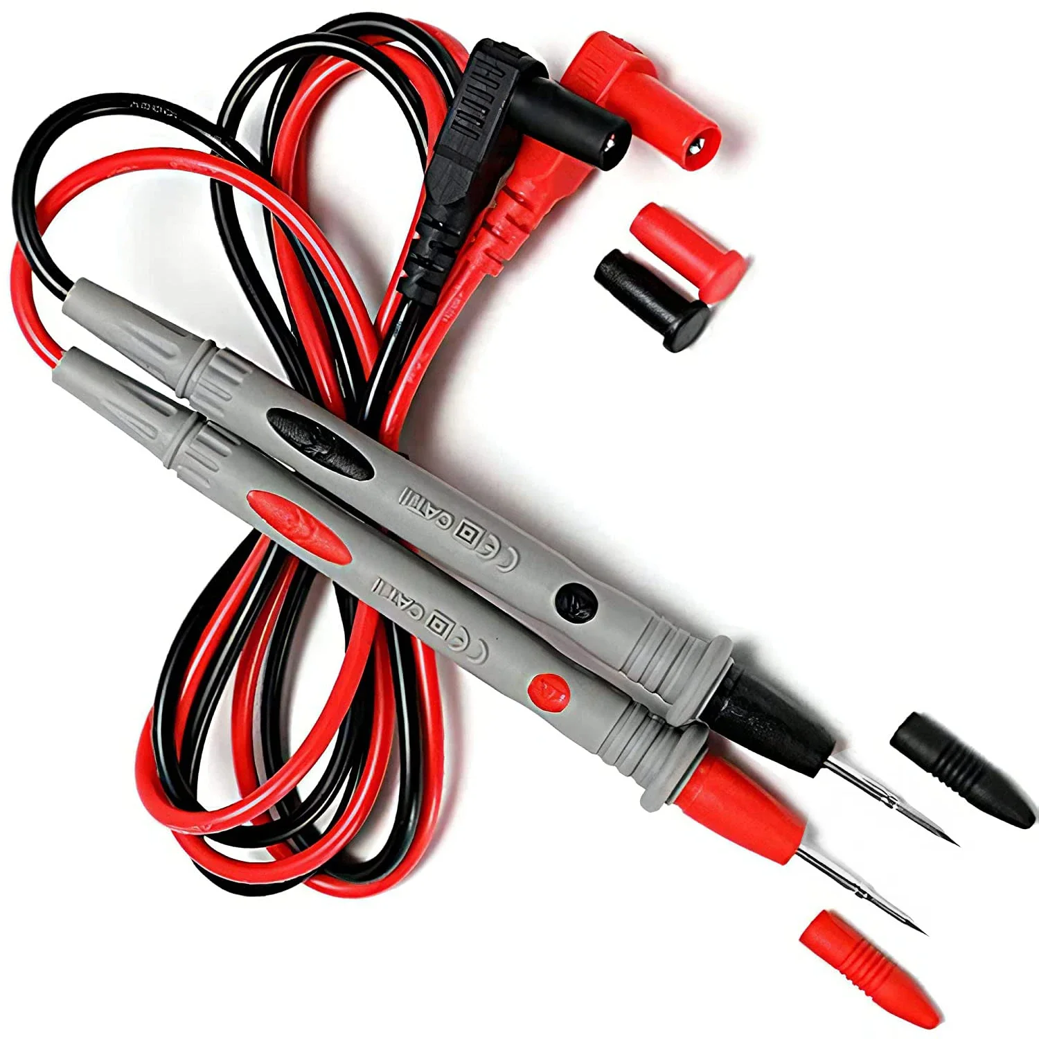 Test Leads Silicone Insulated Multimeter Needle Probe Protective Covers Unique Voltmeter 910mm Cable Electrical