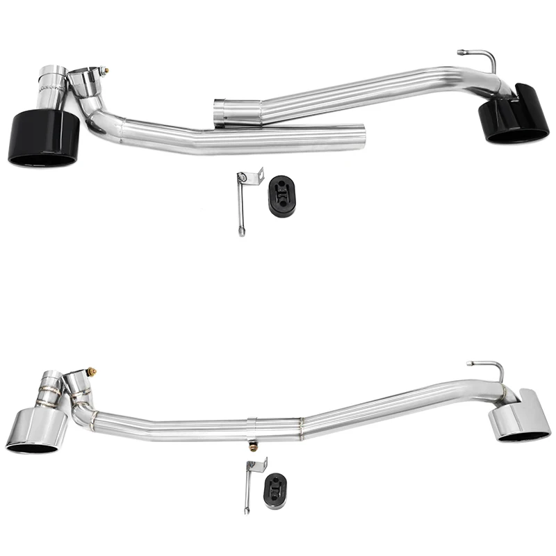 Dual Car Exhaust Tip For 2011-2015 Benz W204 C200 C180 C250 Upgrade C300 C350 Look Stainless Steel Muffler Tip Tailpipe Tuning