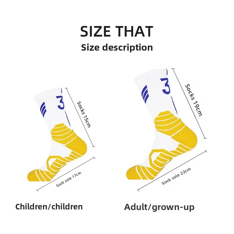 جديد جوارب كرة السلة المهنية منتصف العجل مرقمة جوارب رياضية امتصاص الصدمات المضادة للانزلاق تنفس الجوارب القصيرة للرجال و ث #2