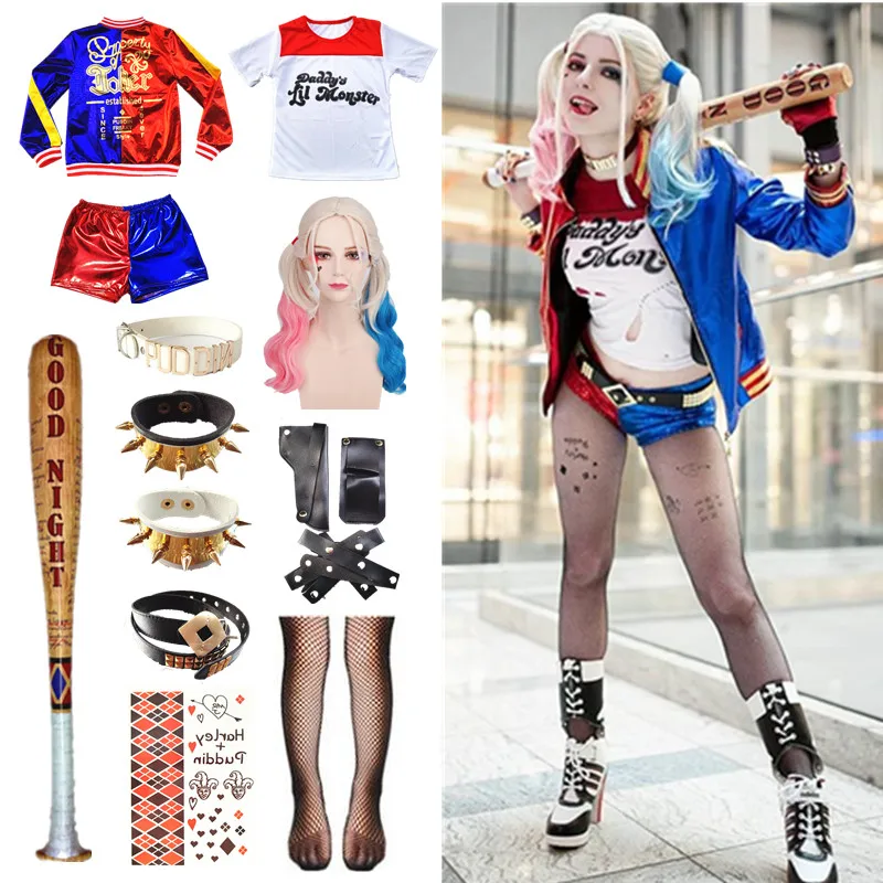 Harleen Quinzel Suicide Squad Costume festa dei bambini Birds Of Prey abbigliamento Set bambini adulti Fantasia Joker Party apparel