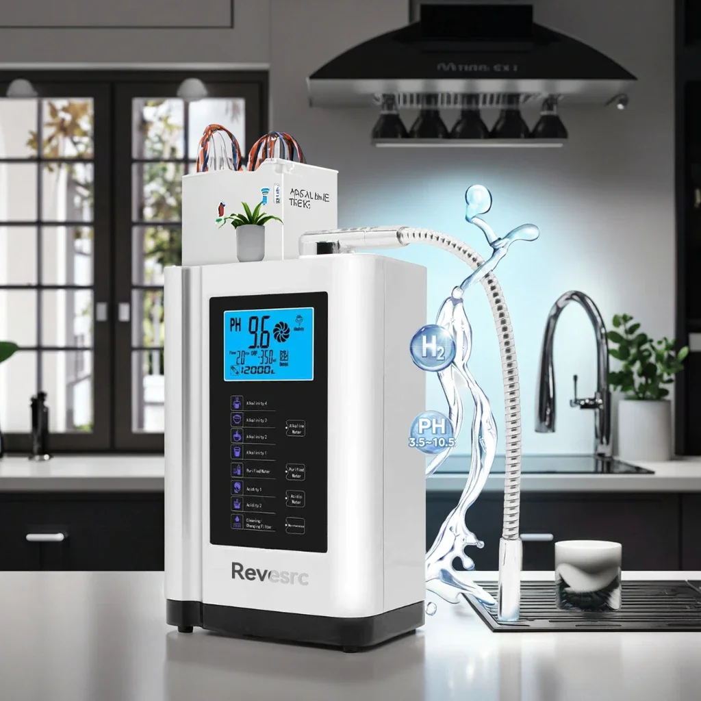 Smart Home Alkaline Water Generator Big Touch Screen to Adjust ORP/pH Create Customized Healthy Water for Each Family Member