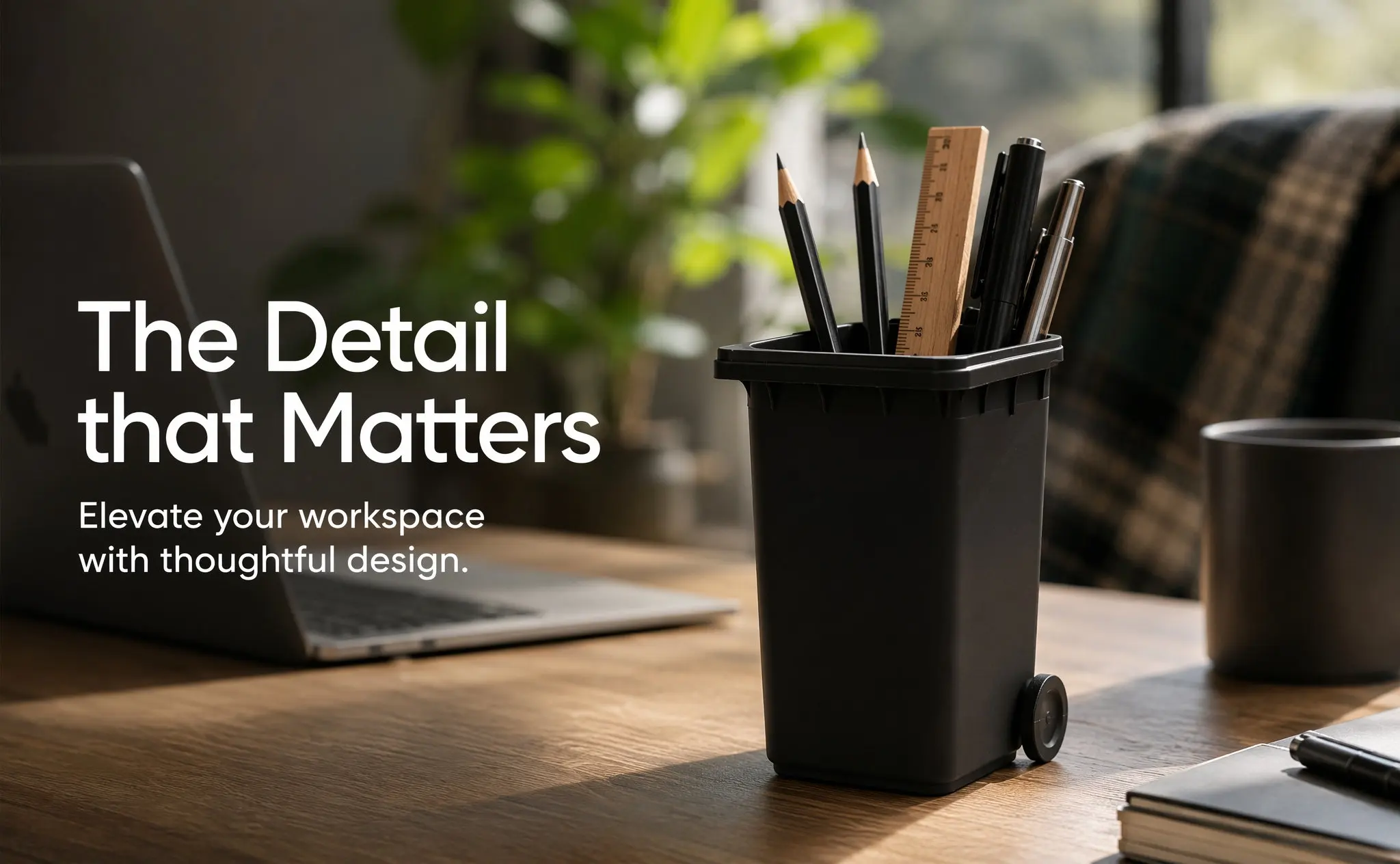 2Pcs Plastic Mini Trash Can Pencil Holder Desktop Organizer Multifunctional Pen Makeup Brush Holder Cute Container