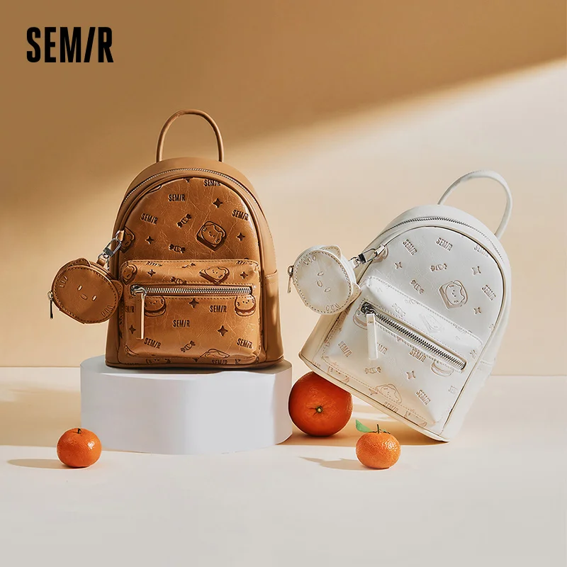 

Semir Bag Women Double-shoulder Bag Full Print Travel Backpack Student Small Schoolbag 2025 New for School and Travel