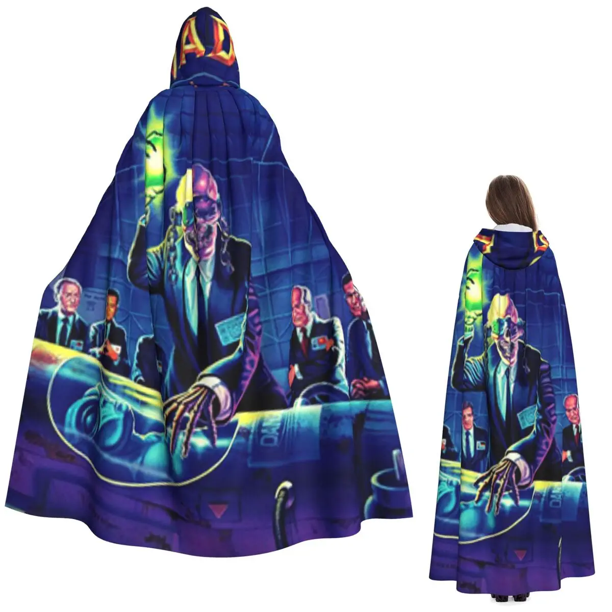 

Megadeth Rock Band Dave Mustaine Long Hooded Cloak Witch Medieval Costume Cosplay Cape HalloweenVampire Adult Unisex