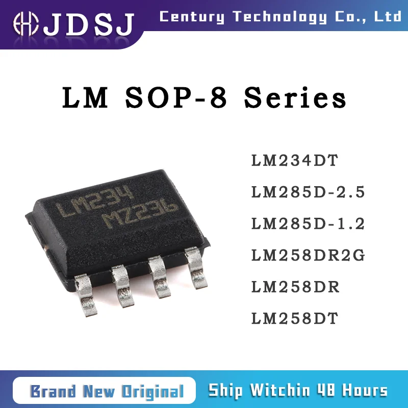 10PCS LM234DT LM285D-2.5 LM285D-1.2 LM258DR2G LM258DR LM258DT SOP8 Brand New Original Chip IC