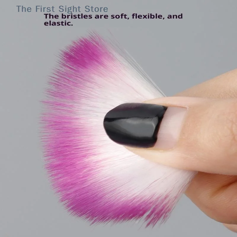 فرشاة مكياج كبيرة مسطحة لتسليط الضوء على شكل مروحة أحمر الخدود، فرشاة مكياج بودرة فضفاضة للوجه، أدوات كورية ناعمة ومريحة حتى الألوان للنساء #1