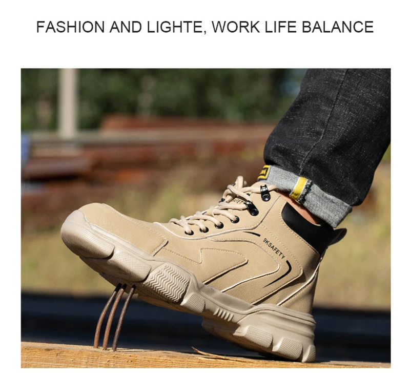 Männer Stahl Kappe Sicherheit Arbeit Stiefel Unzerstörbare Bau Sicherheit Stiefel Pannensichere Männliche Arbeit Schuhe Schutz Schuhe – Detail 14