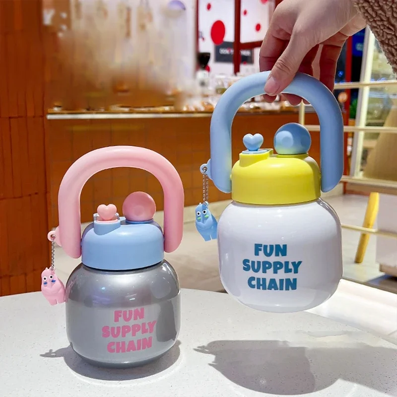 Botella de agua de 800ml, botella de agua de plástico de calidad alimentaria, vaso para niños de gran capacidad, tetera, taza co