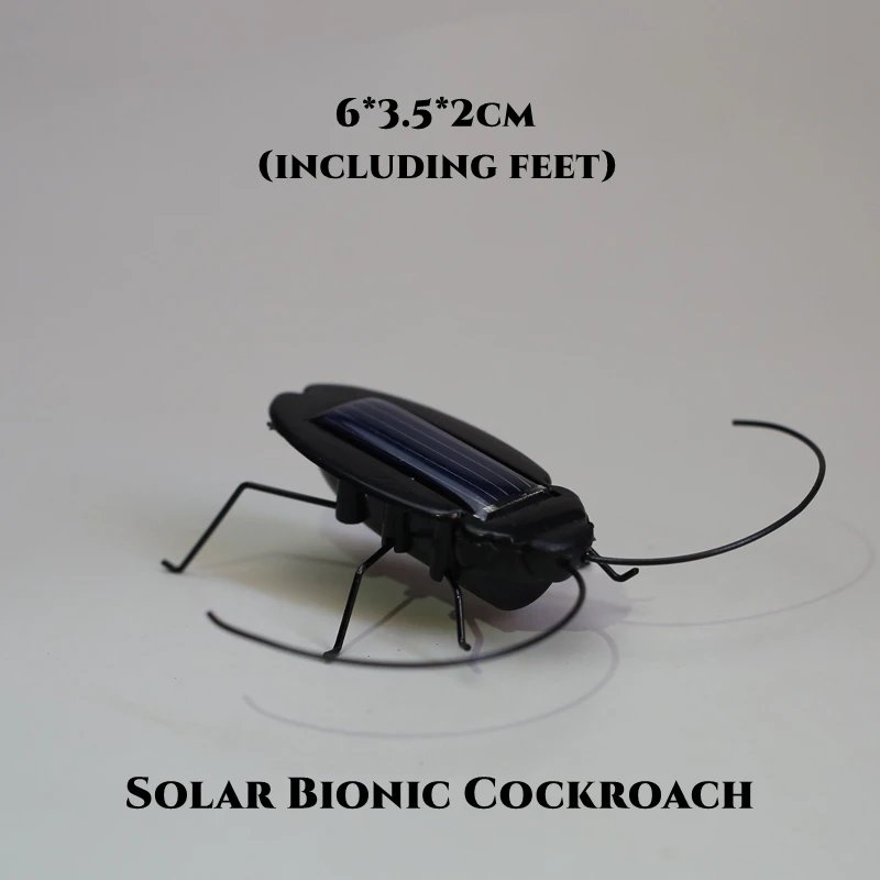 Solar Bionic Cockroach Creative Novelty Gadgets Prank Tricks Solar Power Science Experiment Early Education Outdoor Toys