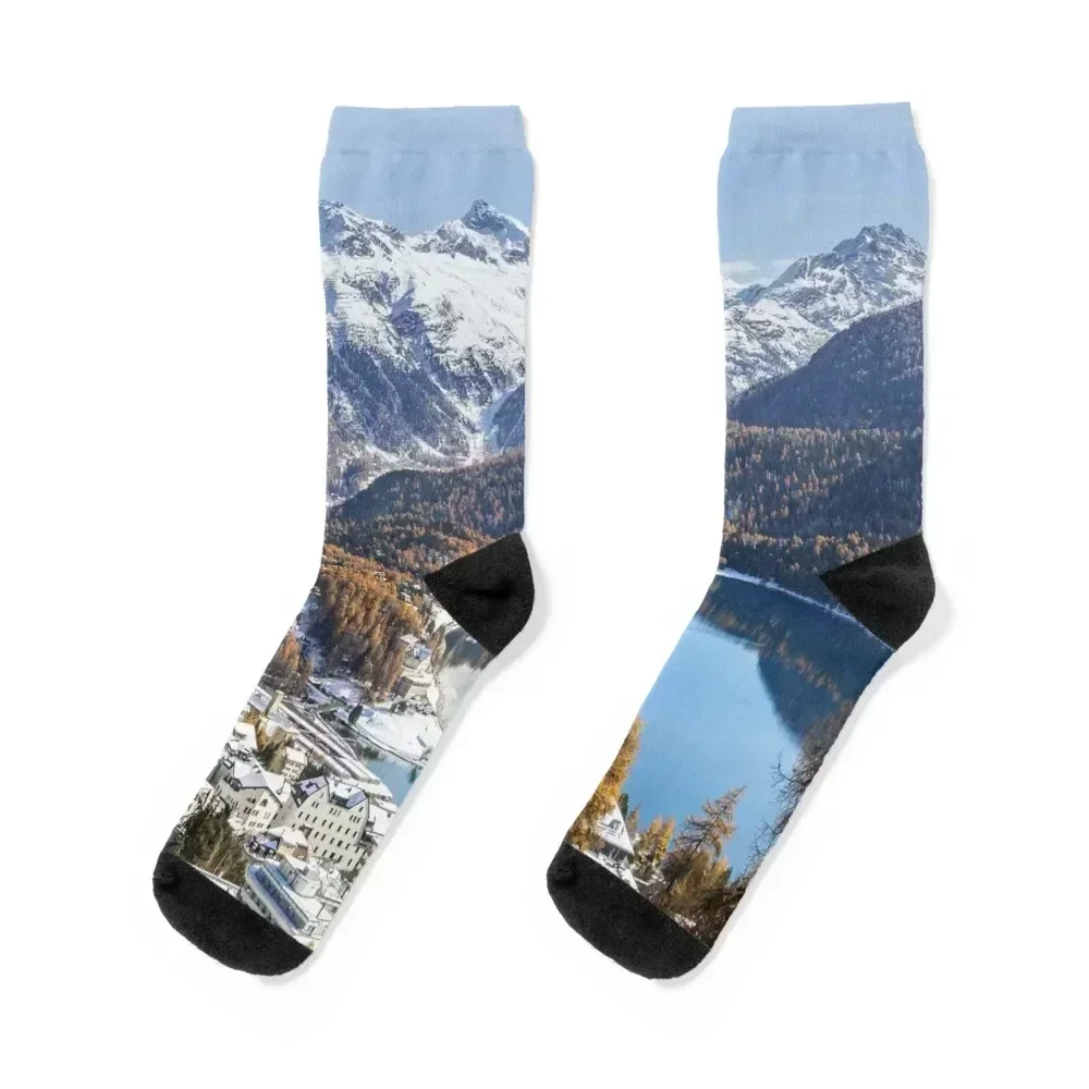 

St. Moritz, Switzerland Socks crazy anti-slip man Mens Socks Women's