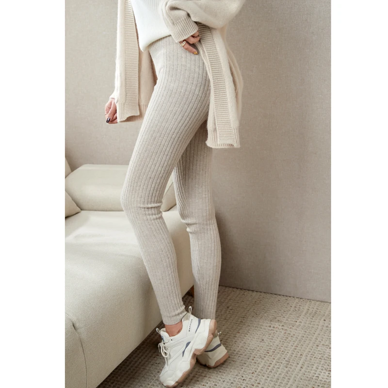 wool pants for women worsted Pant cargo pants Women\'s Elegant trousers korean fashion 100%  Pure Wool 2022 New Winter Hot Sale