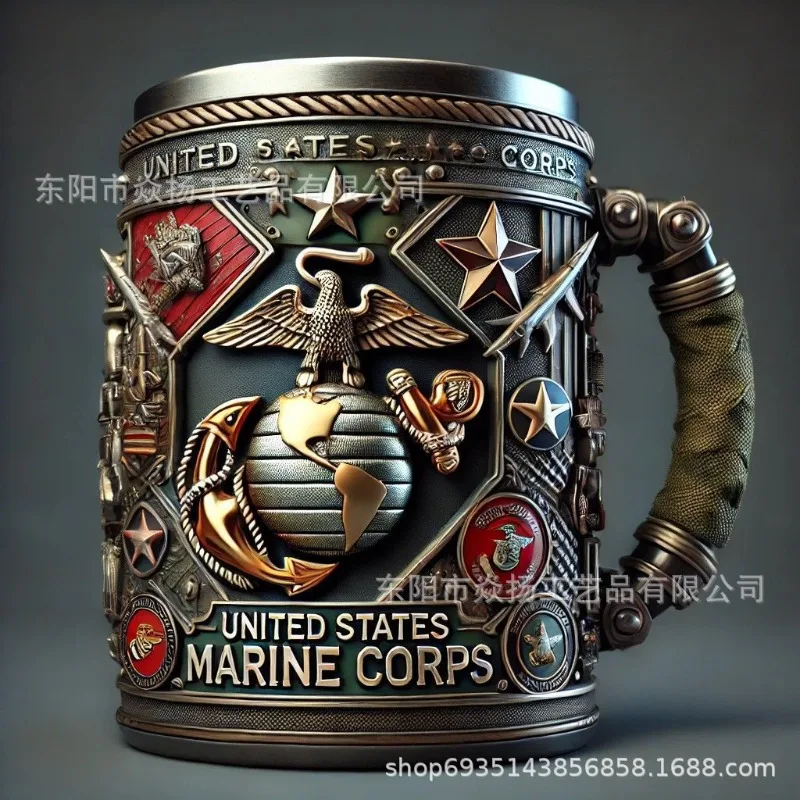 Militärische 3D-Tasse, militärisches Peripherie-Modell, Ornament, 3D-Tasse, Harz, Kaffeetasse, Heim-Harz-Ornament