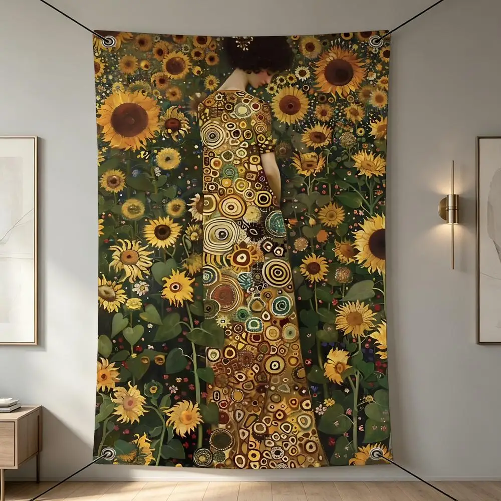 Artist G-Gustav Klimt Flags, Outdoor Decorations, Music Bars, Home Interiors, Patio and Garden Decorations