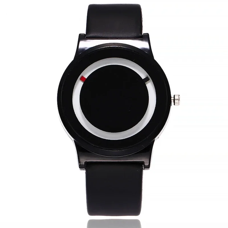 New Arrival Trend No-pointer Concept Watch Minimalist Simple Creative Brand Woman Ladies Dress Watch Men Quartz Wristwatch