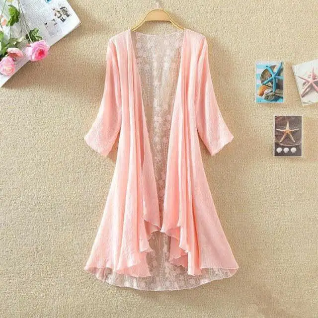 Boho Holiday Beach Summer Card - Embroidery Cardigan ulasan dan harga