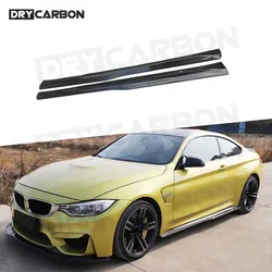 Carbon Fiber Side Skirt Rocker Panels Body Kit Extension For BMW 3 4 Series F80 M3 F82 F83 M4 2012-2018 FRP Black Car Body Kits