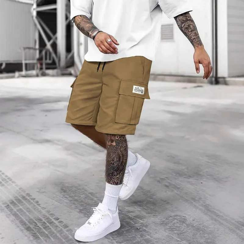 تصميم جديد الأوروبي حجم مستقيم عارضة السراويل الرجال الصيف المد الأسود متعدد الألوان عمال خمسة السراويل