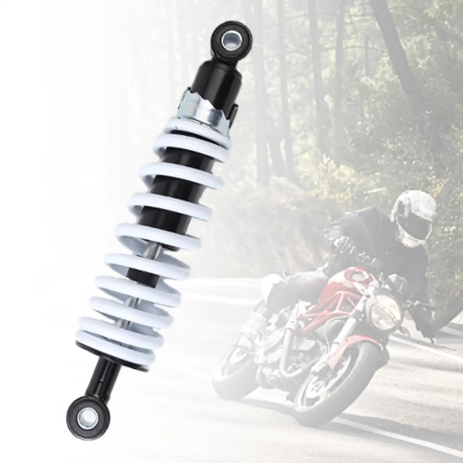 

Generic 380mm Motorcycle Shock Absorber Damping Spring Shock Damper Sturdy Damping Suspension for Scooters Replacement