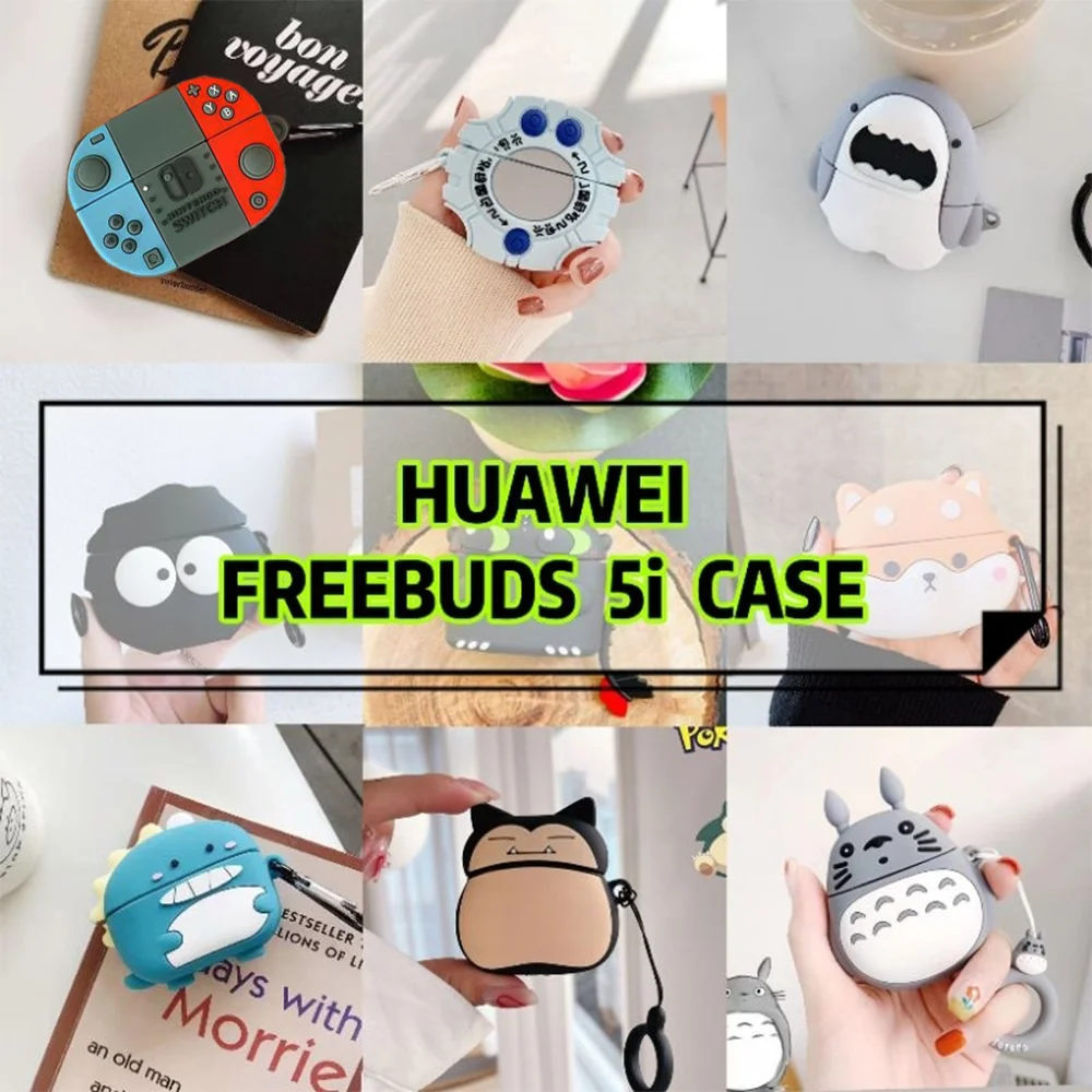 3D Earphones Case For Huawei Freebuds 5i Wireless Headphones Cute Cartoon Case For Huawei Freebuds 5i Silicone Protective Cover