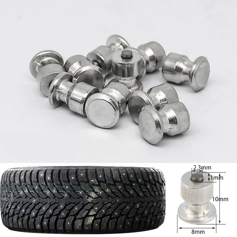 50pcs 7.7x10mm Motorcycle SUV ATV Truck Car Wheel Tire Studs Spikes Winter Lugs Screw Snow Ice Anti-Slip Accessories