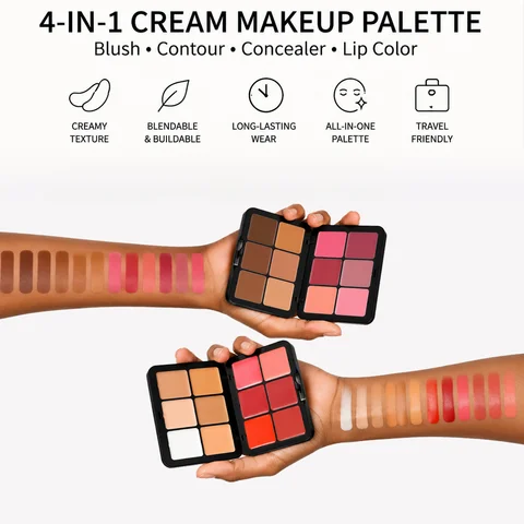 12-color iron box concealer blush cream matte highlight contour makeup all-in-one palette