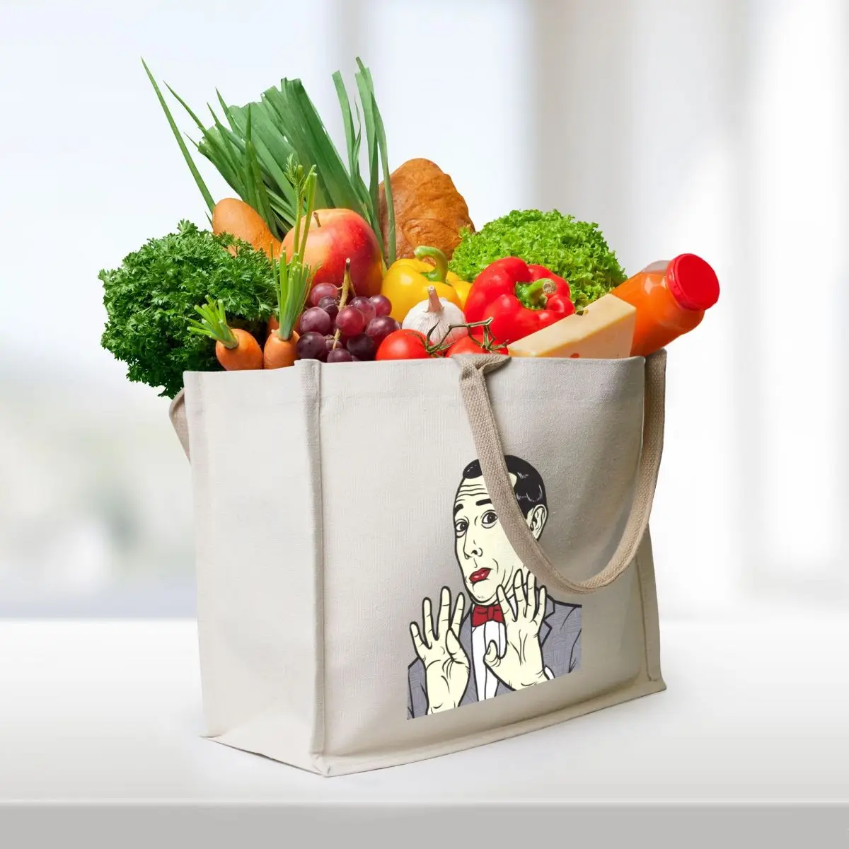 Pee Wee Herman Tote Bag Shopping bags shopping trolley bag shopping cart bags Customizable tote bag