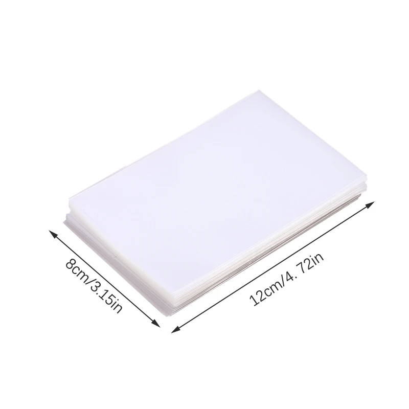 Fundas para tarjetas coreanas, Protector holográfico transparente sin ácido, sin CPP, duro, 80x120mm, 50 piezas