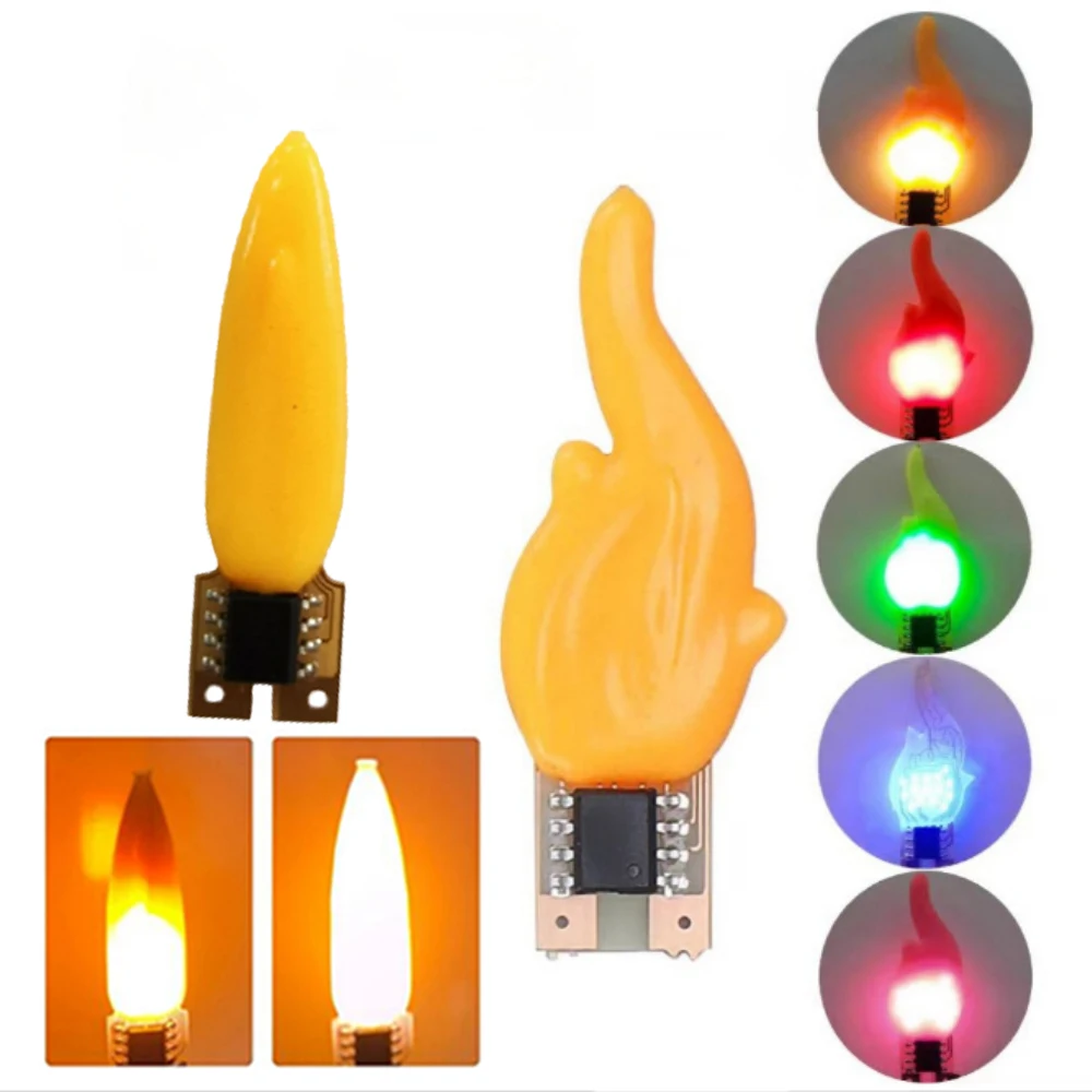 

LED COB Flash Flame Candle Edison Light Bulb 3V LED Filament 2-Mode Diode Birthday Party Decoration Light Bulb Accessories