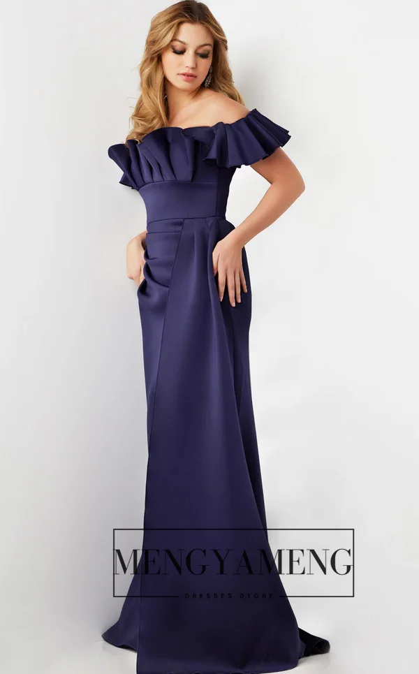 주이슈 오프숄더 플리츠 이브닝 가운 하이 슬릿 섹시 여성 파티 드레스 특별한 날 맞춤형 롱 프롬 드레스