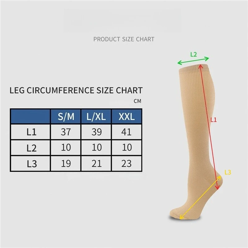 

Компрессионные носки, длинные эластичные носки для езды на велосипеде, мужские и женские спортивные носки для фитнеса на открытом воздухе, бега, носки для теленка, носки под давлением