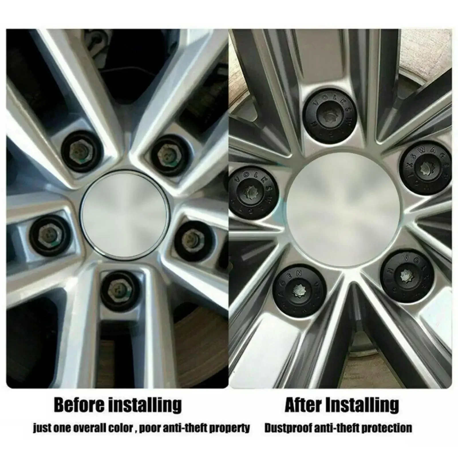 20Pcs 17mm Car Tyre Nut Bolt Head Cover Cap High Quality Wheel Hub Screw Decorative Dust Proof Protector Covers Auto Accessories