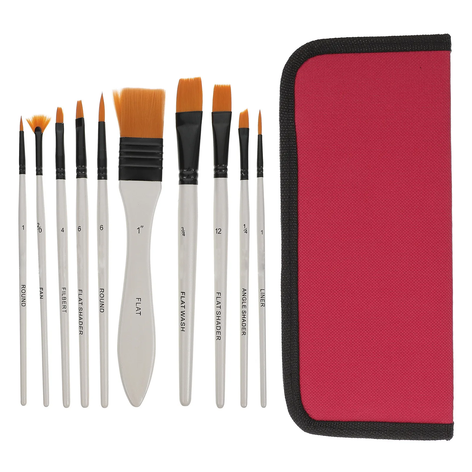 

Набор кистей для детского творчества: инновационные плоские и заостренные кисти с нейлоновой щетиной и деревянными ручками для акварели, масла и поделок своими руками