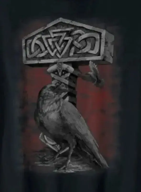 

Norse Mythology Thor Hammer Mjolnir and Odin Raven T-Shirt 100% Cotton O-Neck Summer Short Sleeve Casual Mens T-shirt Size S-3XL