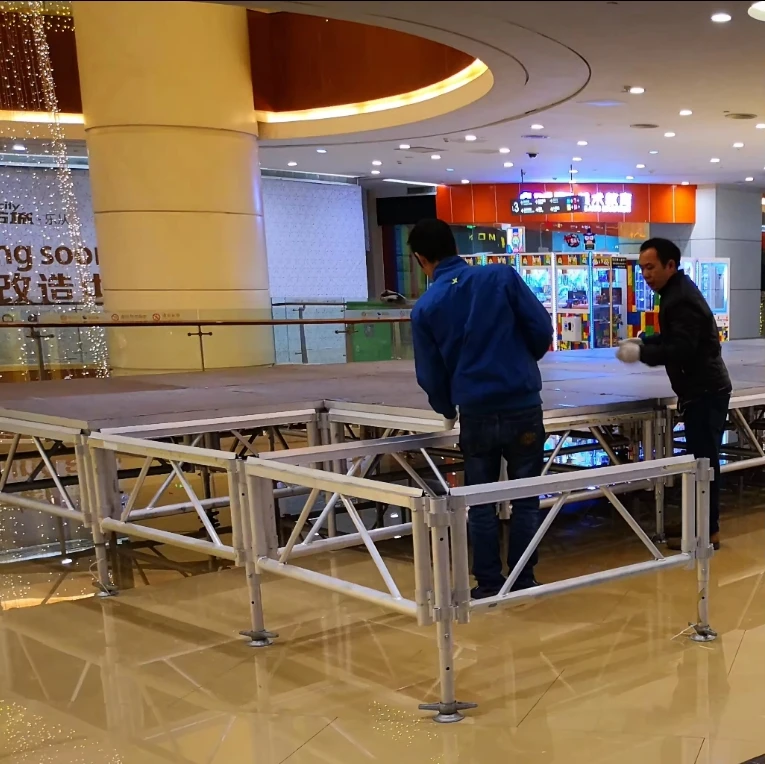 Strong support aluminum stage equipment platform, portable movable stage, adjustable event performance stage