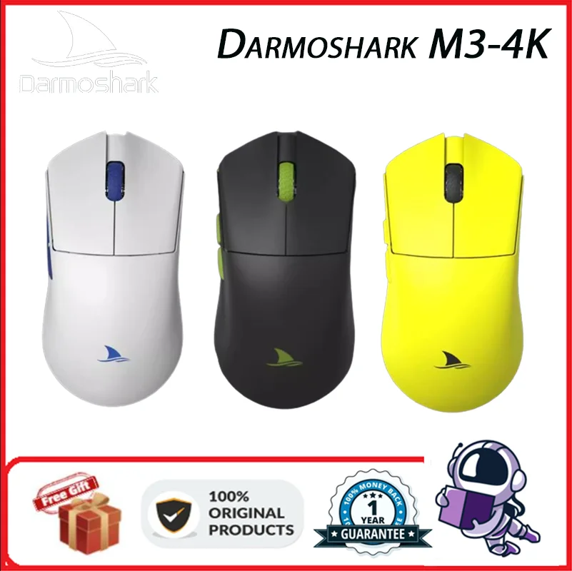 

Darmoshark M3-4K Mouse Lightweight PAW3395 Chicken Eating Game Wireless Mouse