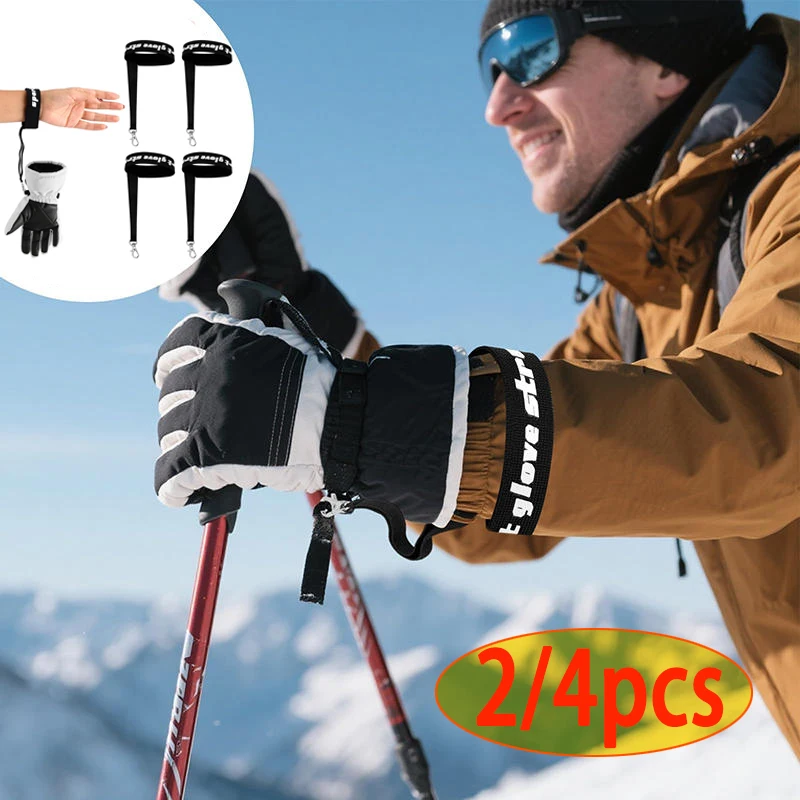 

Elastic Wrist Straps for Ski Gloves Adjustable Ski Glove Lead for Men and Women Sport Skiing Glove Anti-loss Strap