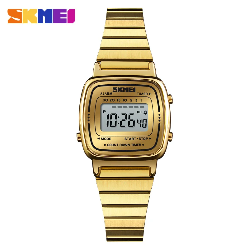 SKMEI 1901 Luxury Small Dial Digital Women's Watch Waterproof Sports Exquisite Small Watch Girls' Electronic Clock Montre Femme