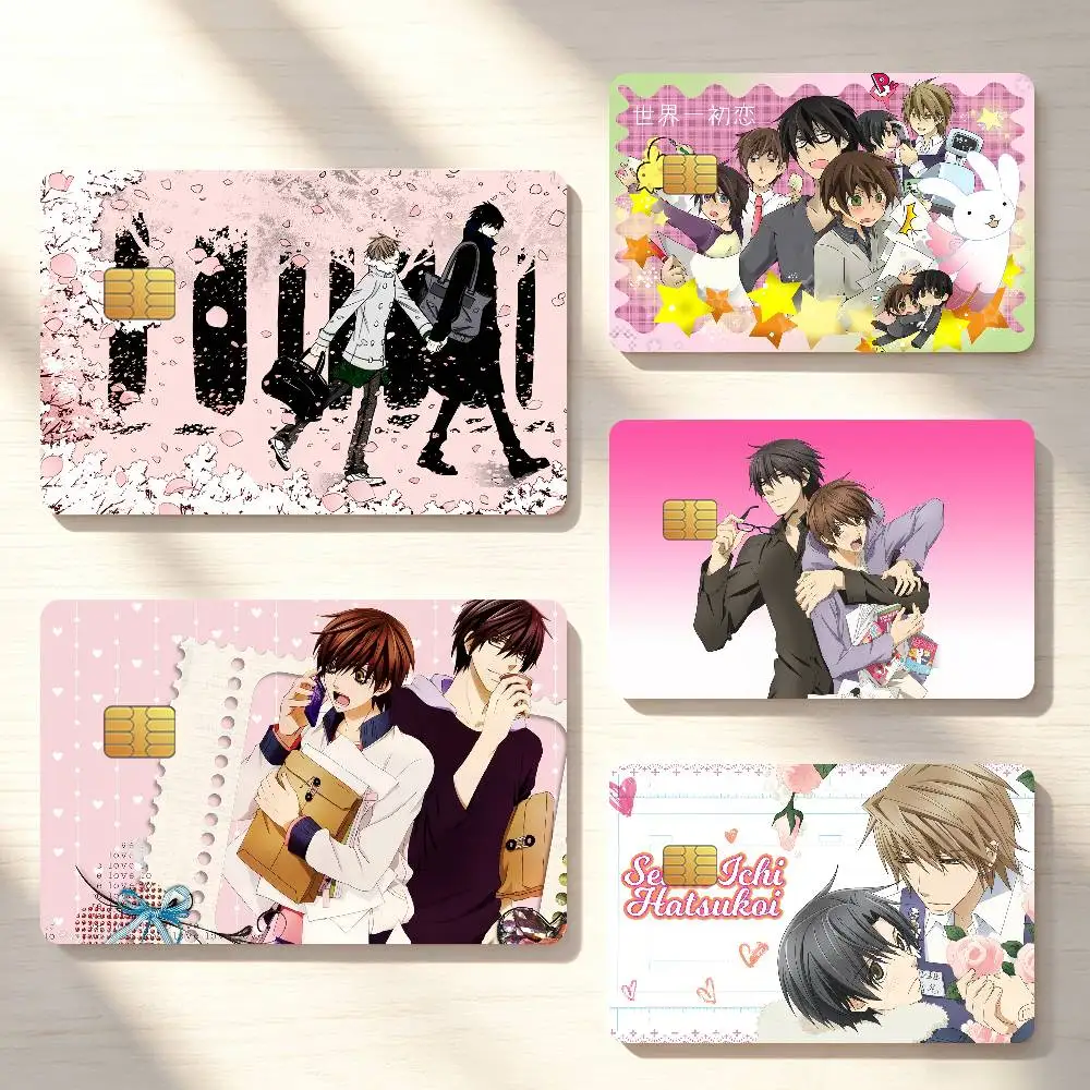 Classic Anime S-Sekai-ichi Hatsukoi Credit Card Skin Stickers For Bank Bus Metro Cards Waterproof Anti-Scratch Gift 4PCS