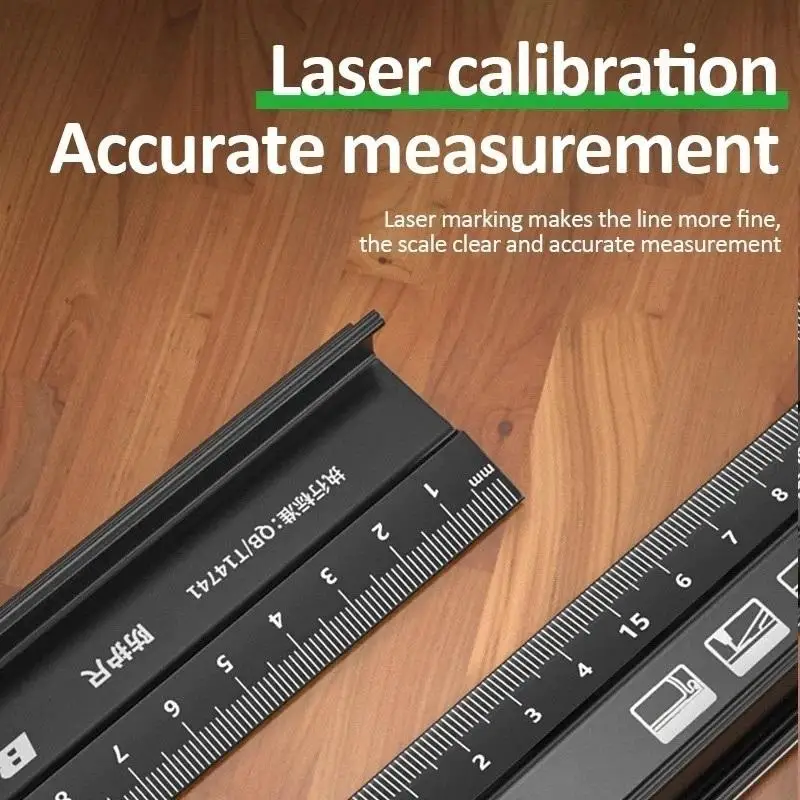 20/30/45cm Non-Slip Aluminium Alloy Ruler Marking Metal Safety Cutting Art Craft Multi-Functional Aluminium Alloy Ruler