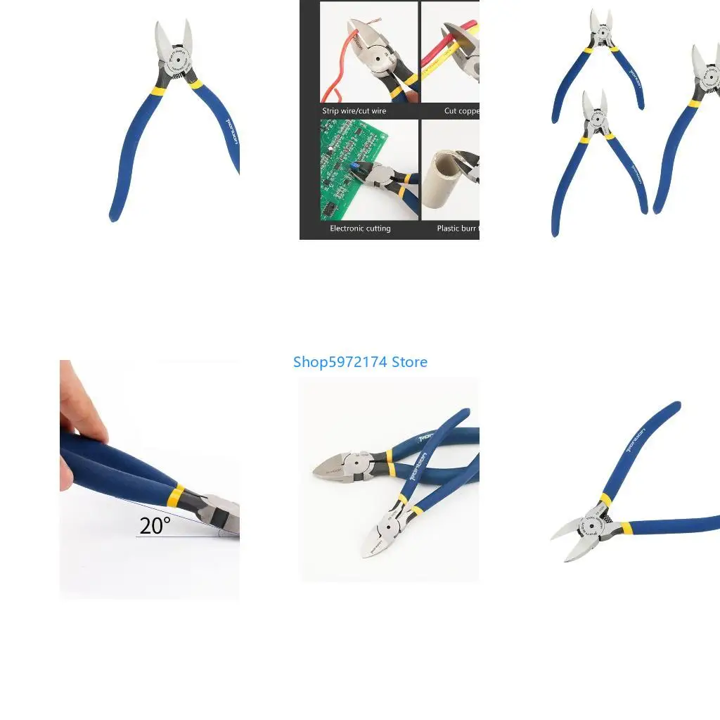 Y3NB Wire Cutter Precise Flush Cutter Side Cutting Pliers Diagonal Cutter for Crafts Jewelry Making Electronics