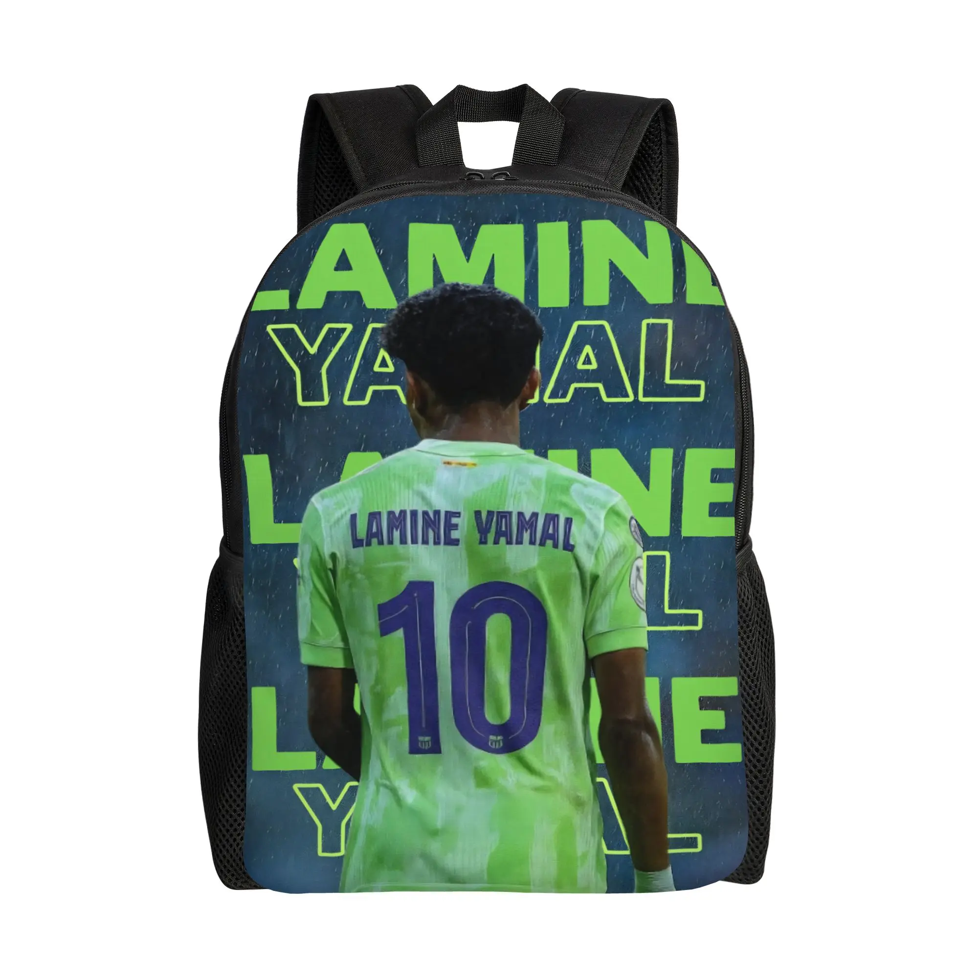 Football L-Lamine Yamal Spain Classical Backpack Outdoor High School Business Daypack for Men Women Laptop Computer Canvas Bags