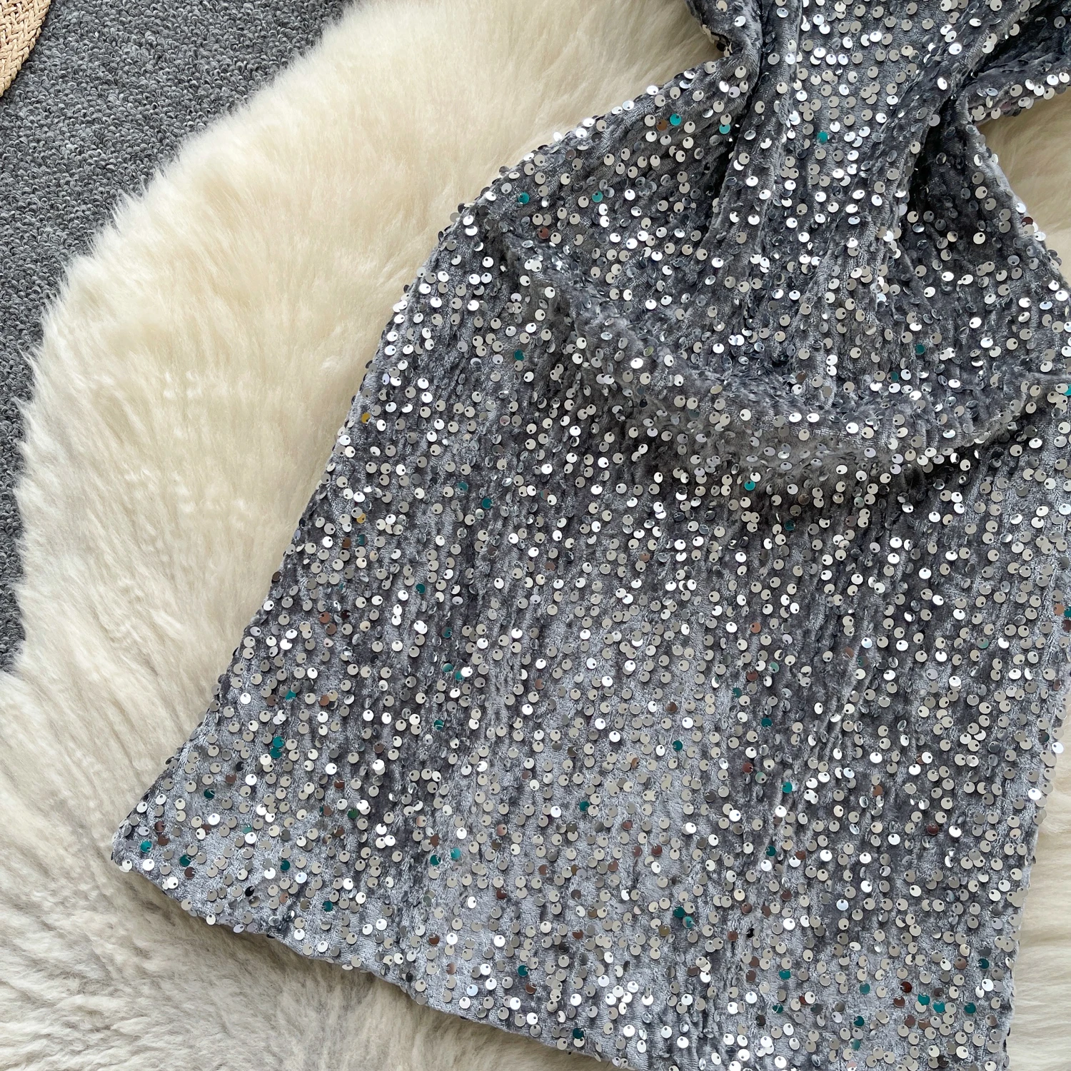 Robe crayon moulante en velours, Chic, vintage, fée élégante, mode coréenne, vêtements pour femmes, robes de cérémonie