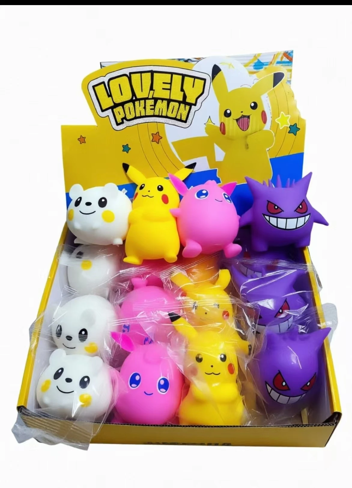 Niedliches Pokemon Cartoon Pikachu Quetschspielzeug mit Rebound-Musikfunktion, Geeignet für Fans zum Stressabbau, Knetfiguren, Partygeschenk