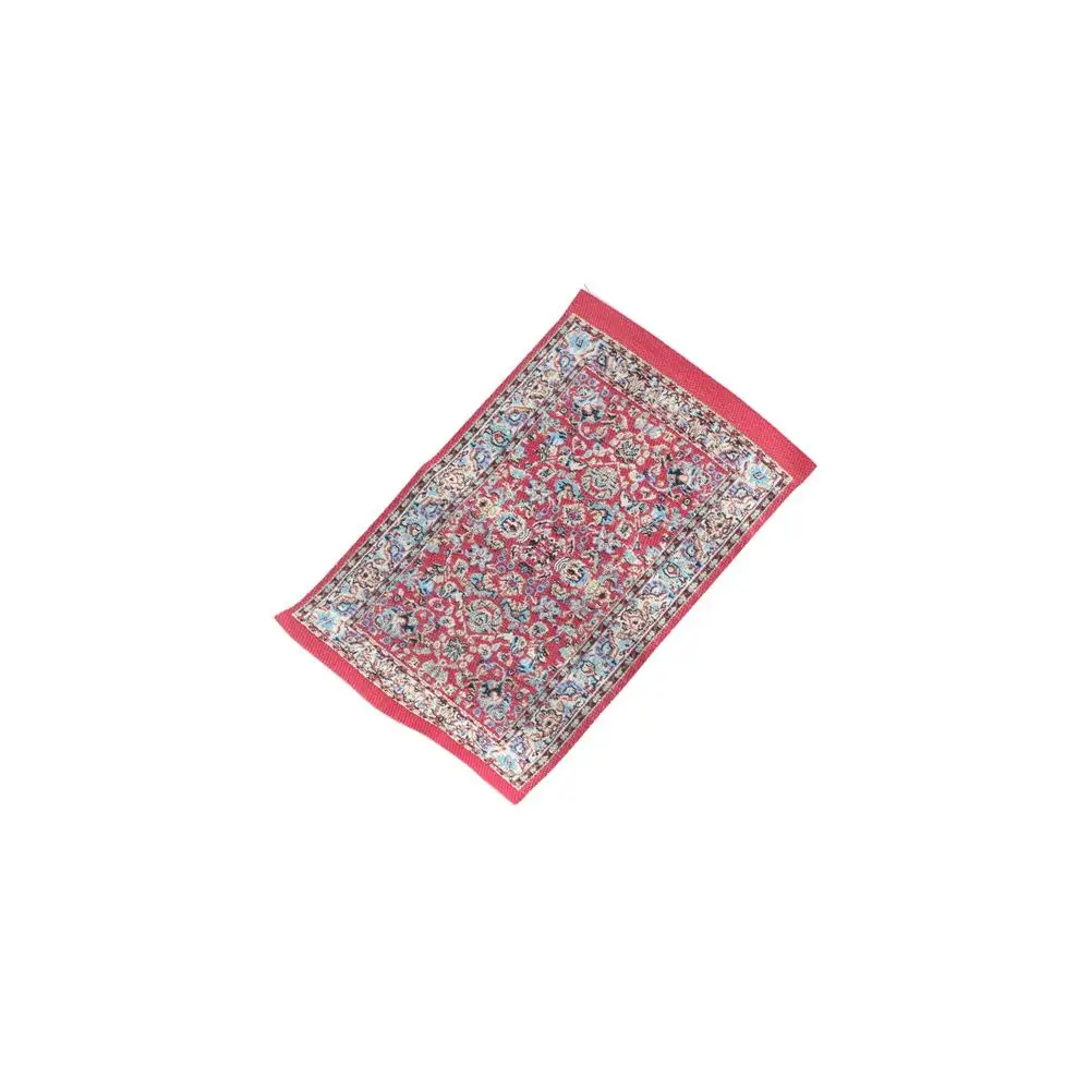 Coverings Model Crafts Floral Pattern Mat 1:12 Dollhouse Miniature Simulation Weaving Rugs Dollhouse Furniture Dollhouse Carpet