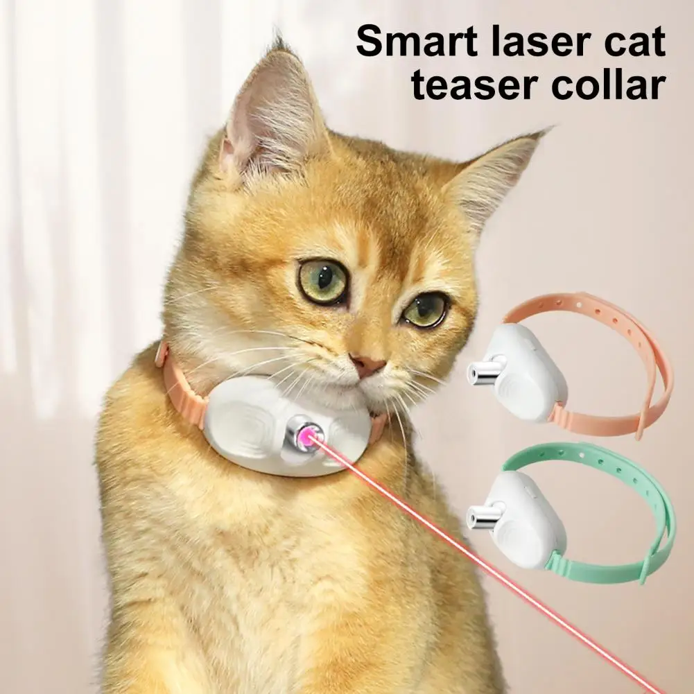 Wearable Automatic Cat Toys,with Light Point,Interactive Self Entertainment Laser,Cat Teasing Collar Laser Tease,for Indoor Cats